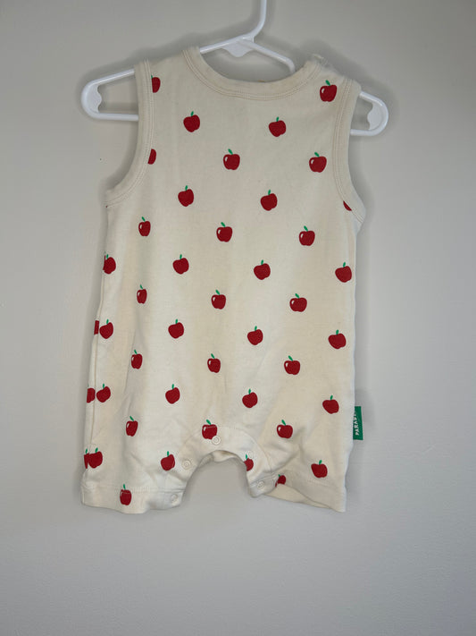 pre-loved :: 12-18M Apple Short Romper by Parade Organics