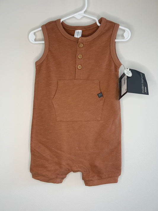 pre-loved :: 18M NWT Brown Sleeveless Short Romper by Modern Moments