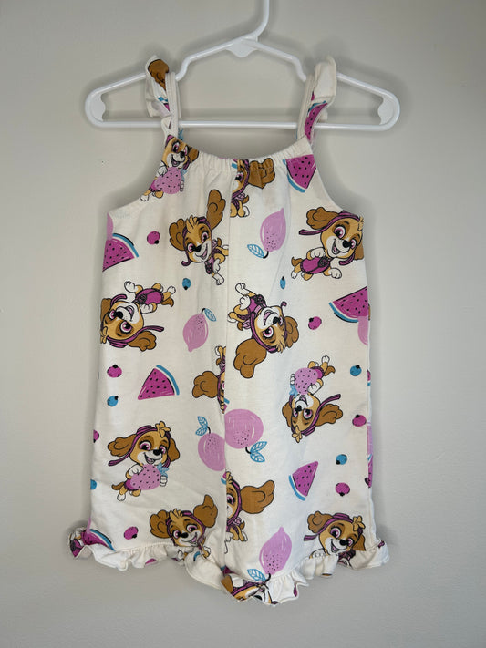 pre-loved :: 2T Paw Patrol Ruffle Short Romper by Nickelodeon