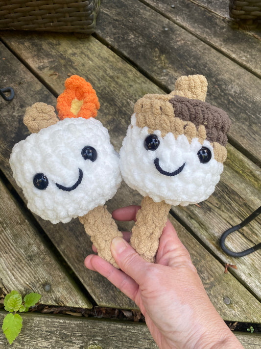 Hand Crochet Marshmallow Stick