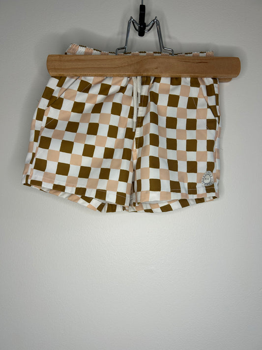 pre-loved :: 18-24M Checkered Swim Trunks by Rylee + Cru
