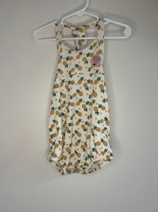 pre-loved :: 1-2T Pineapple Short Romper by Little & Lively