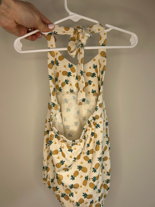 pre-loved :: 1-2T Pineapple Short Romper by Little & Lively