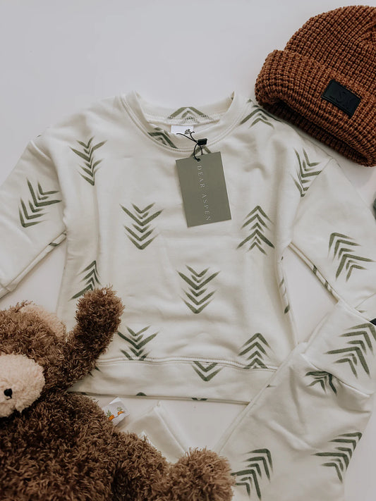 *RESCUE* Ivory Pine Trees Crewneck