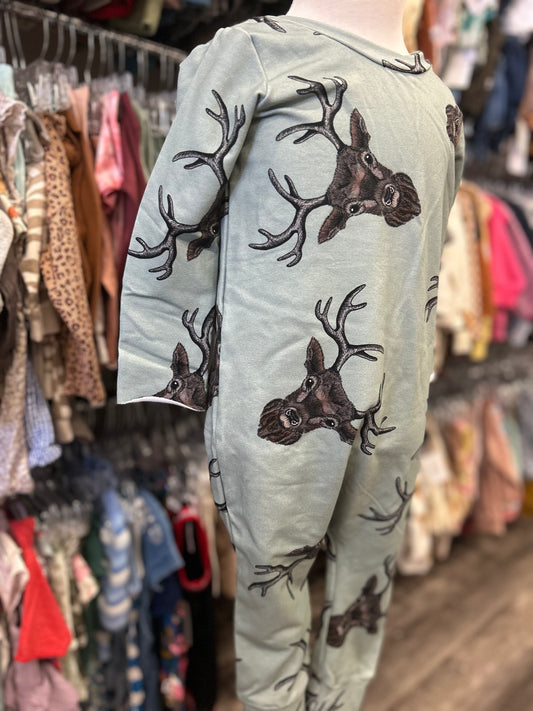 *RESCUE* Long Sleeve Romper - Deer