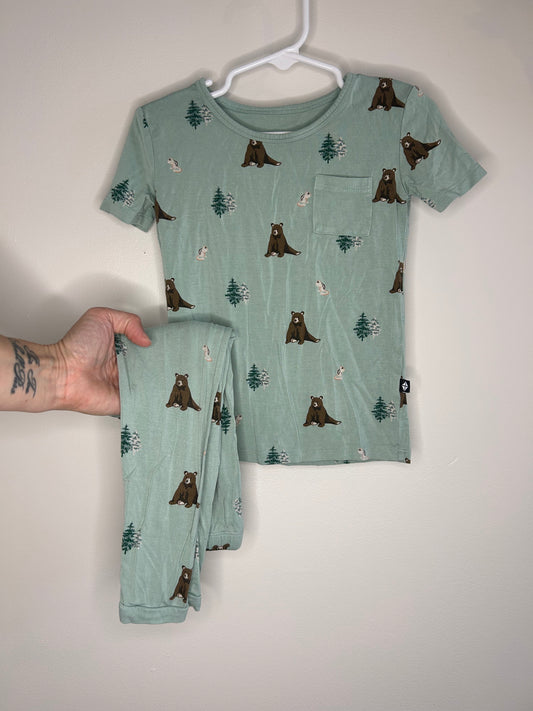 pre-loved :: 3T Bamboo Brown Bear Sleep Set (GUC)