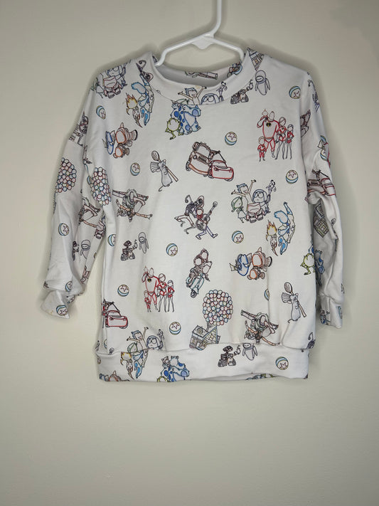 pre-loved :: 4T Pixar Character Crewneck