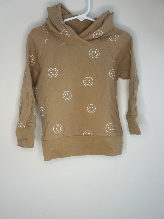 pre-loved :: 2T Beige Smiley Hoodie