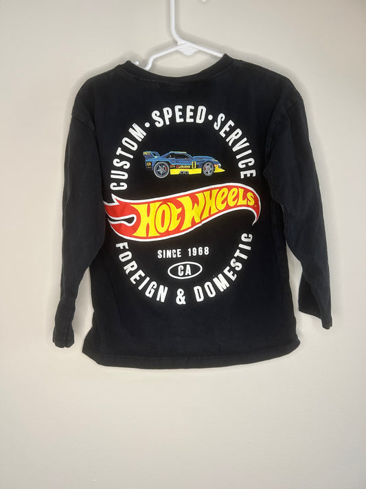 pre-loved :: 4-5T Black Hot Wheels Long Sleeve