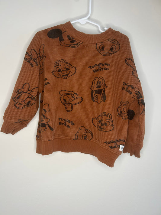 pre-loved :: 4-5T Disney Friends Waffle Crewneck
