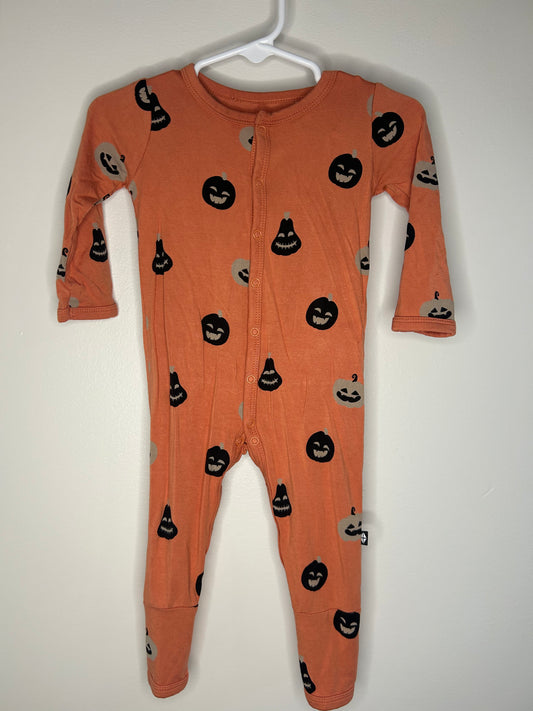 pre-loved :: 6-12M Orange Pumpkin Snap Sleeper
