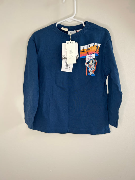 pre-loved :: 4-5T Mickey Space Long Sleeve Top (NWT)