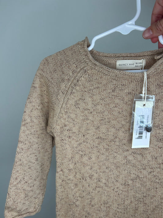pre-loved :: 18-24M Beige Soft Knit Romper (NWT)