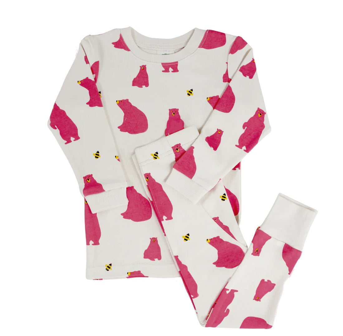 Organics Kids Pajamas - Pink Bears