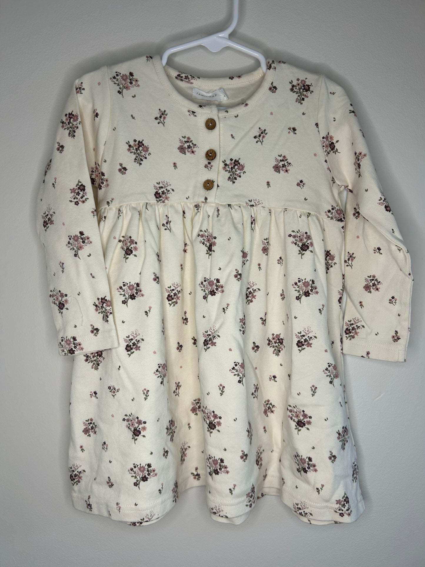 pre-loved :: 3T Beige Purple Floral Dress