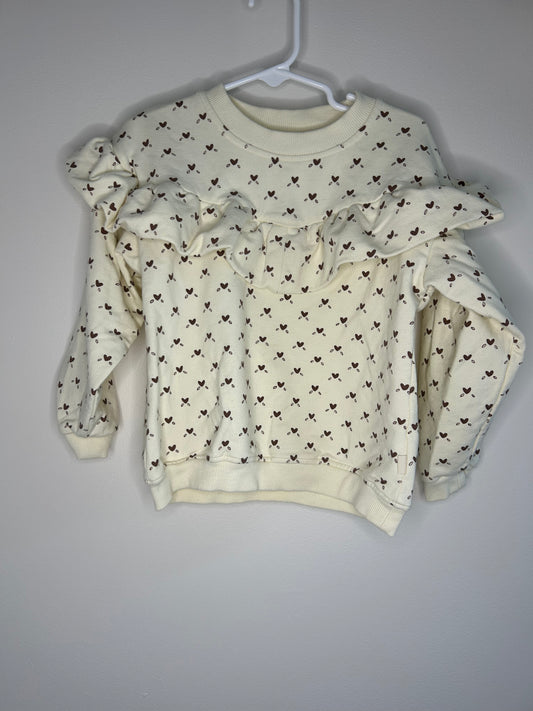 pre-loved :: 4-5T Heart Print Sweater