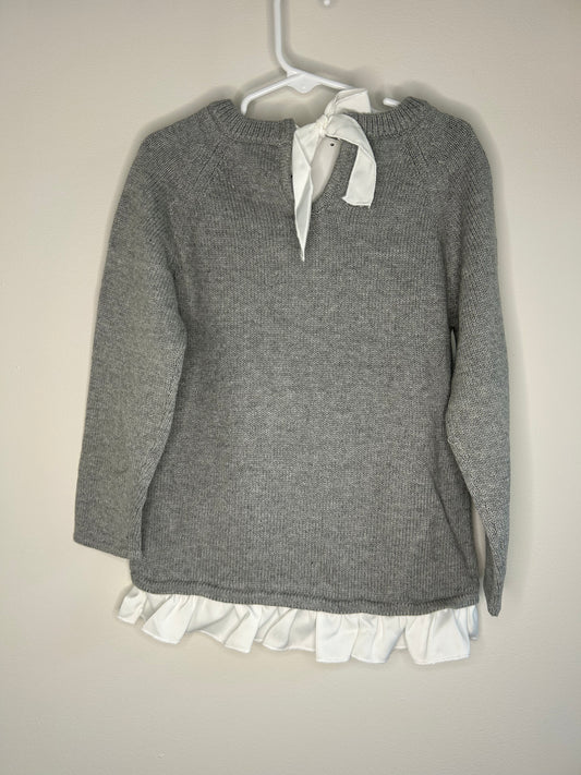 pre-loved :: 5T Grey Knit Tie Back Sweater (NWT)