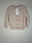 pre-loved :: 4T Pink Confetti Knit Cardigan (NWT)