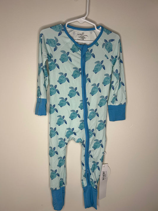 pre-loved :: 12-18M Blue Turtle Bamboo Sleeper (NWT)