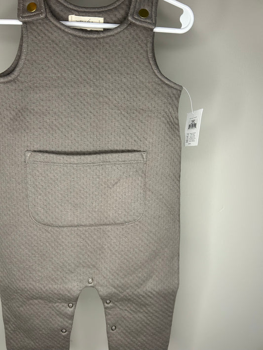 pre-loved :: 12-18M Grey Organic Cotton Overalls (NWT)