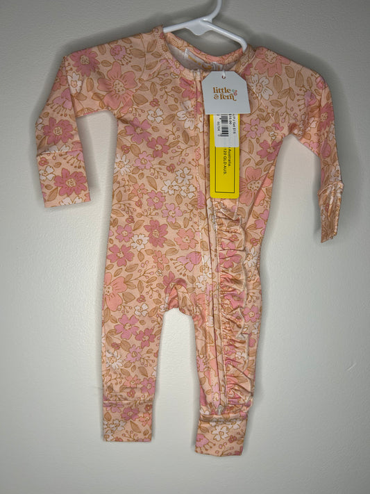 pre-loved :: NB peach/pink floral sleeper (NWT)