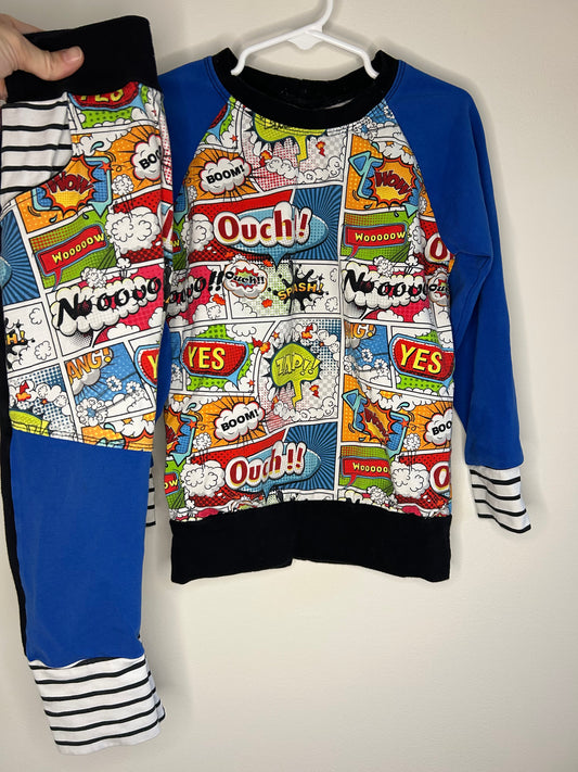 pre-loved :: 4T Comic Book Print Set