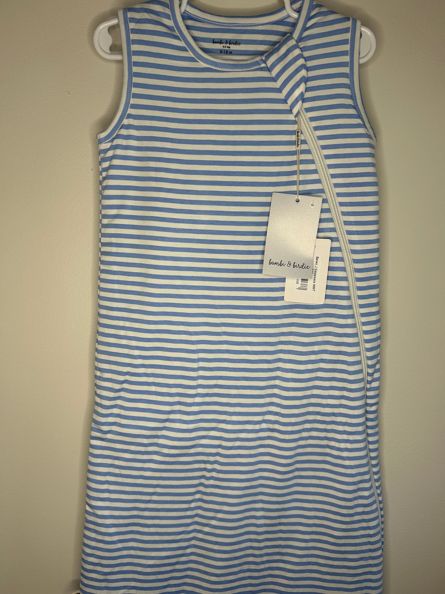 pre-loved :: 6-18M 0.5TOG Blue Stripe Bamboo Sleep Sack (NWT)