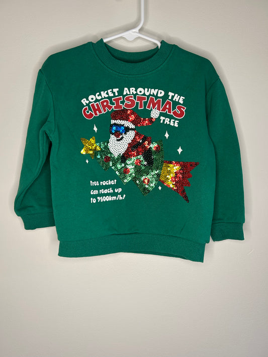 pre-loved :: 2-3T Rocket Santa Crewneck