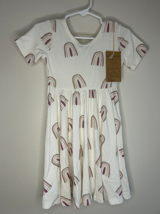 pre-loved :: 3T Pink Rainbow Bamboo Twirl Dress (NWT)