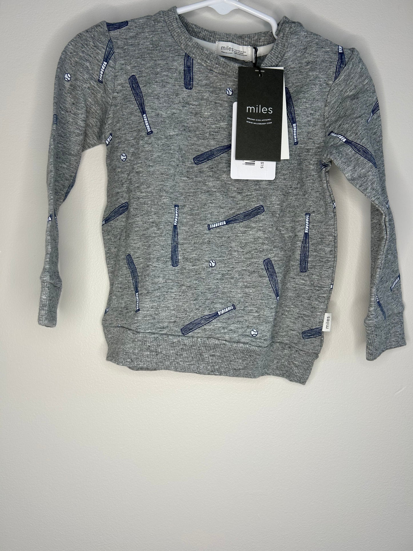 pre-loved :: 24M Baseball Crewneck (NWT)