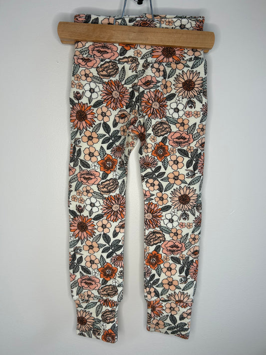 pre-loved :: 5T Floral Waffle Pants
