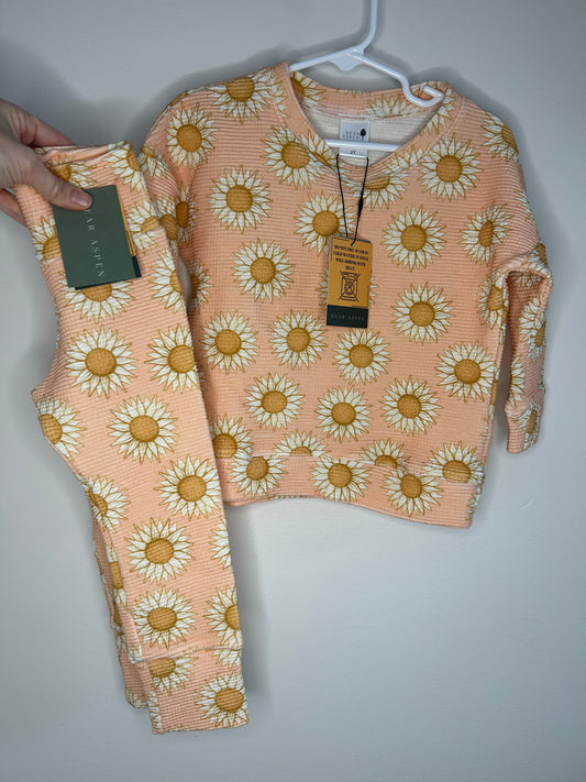 pre-loved :: 2T Floral Waffle Matching Set (NWT)