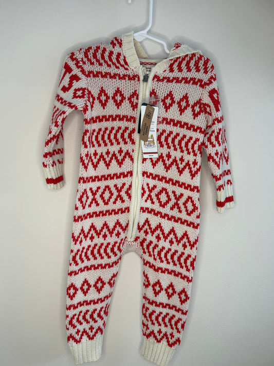 pre-loved :: 12-18M ROOTS Cabin Knit Romper (NWT)