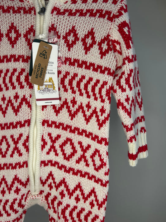 pre-loved :: 12-18M ROOTS Cabin Knit Romper (NWT)
