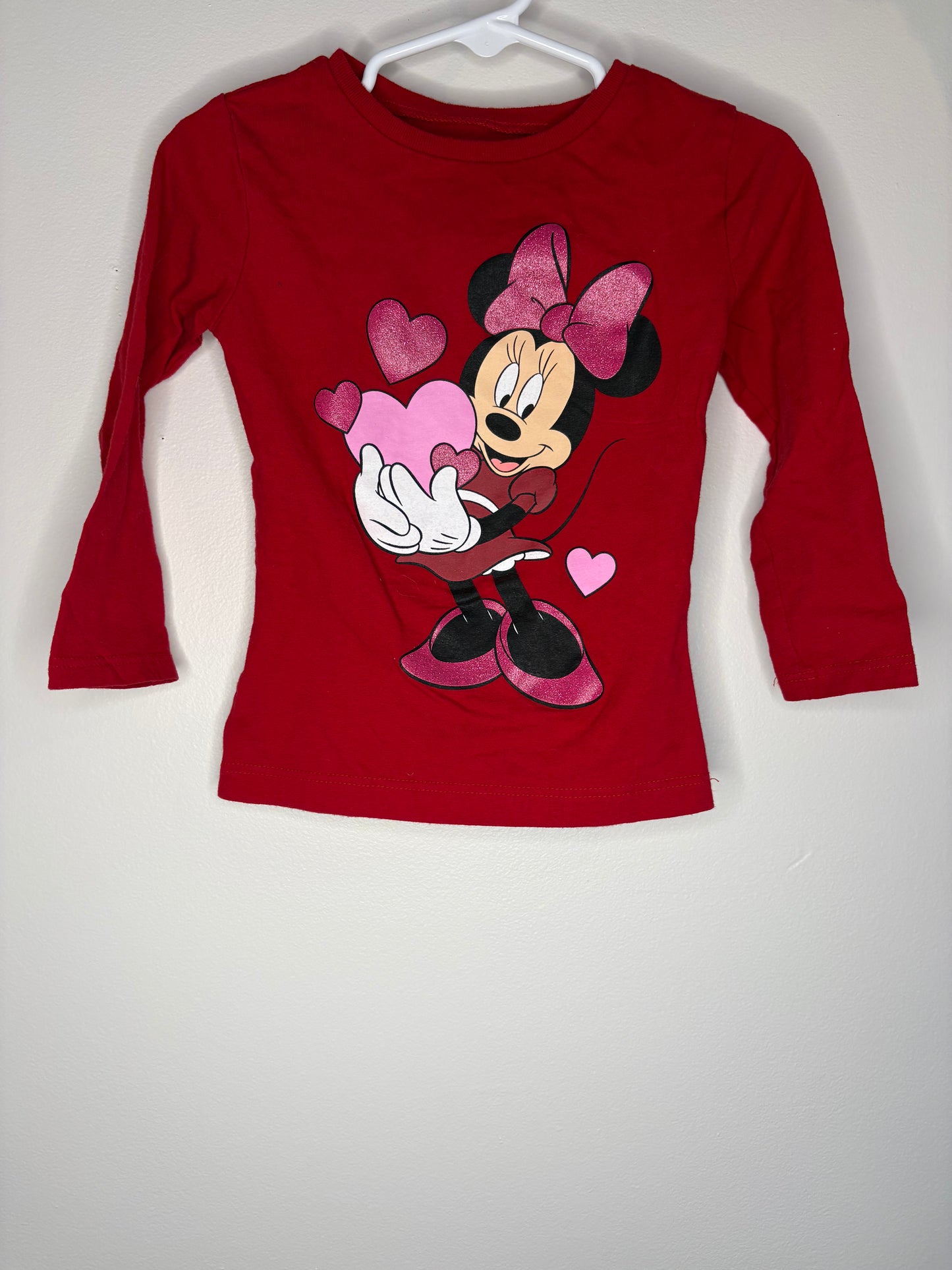 pre-loved :: 2T Minnie Hearts Long Sleeve Top
