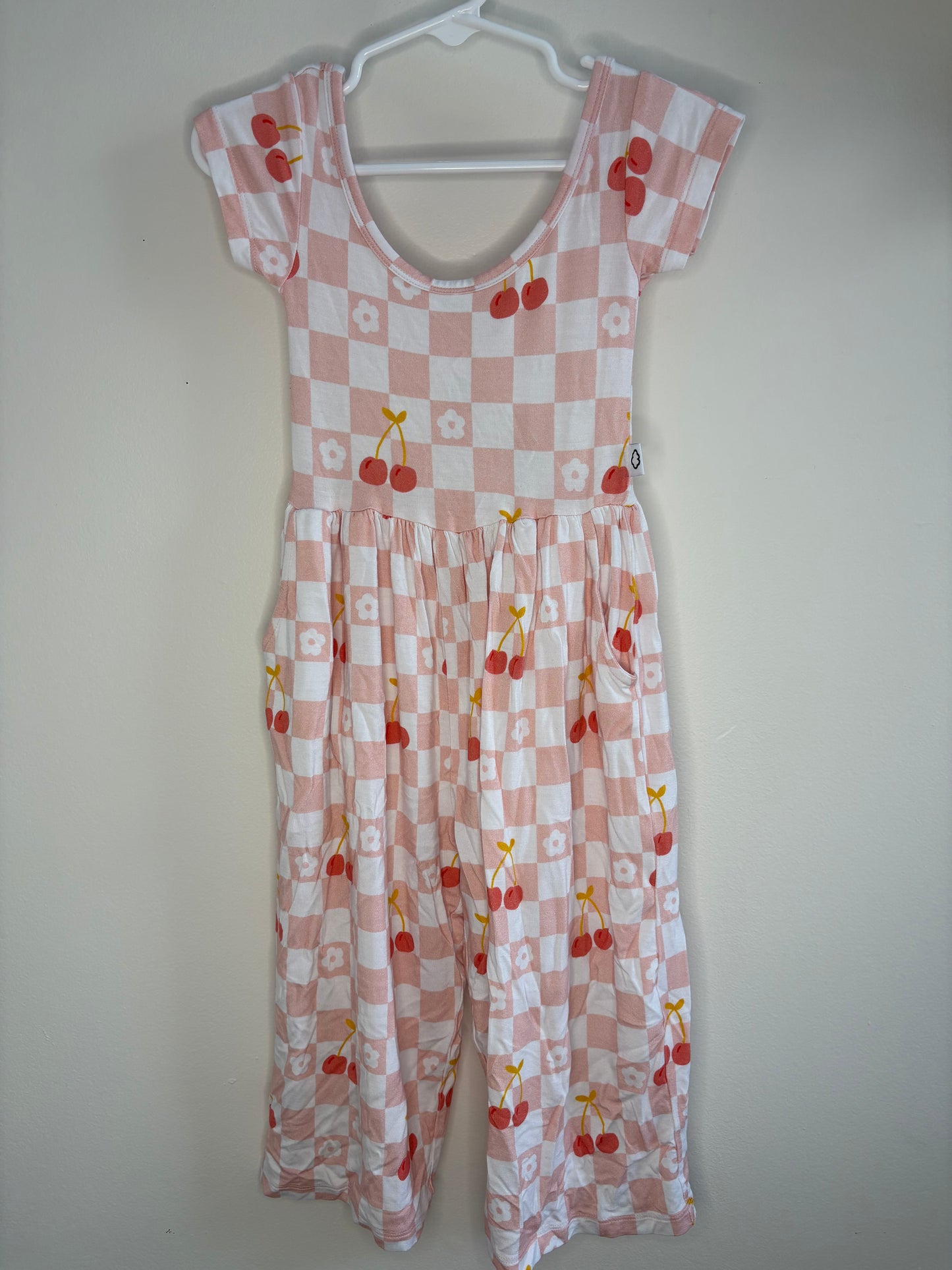 pre-loved :: 4T Cherry Floral Bamboo Pant Romper