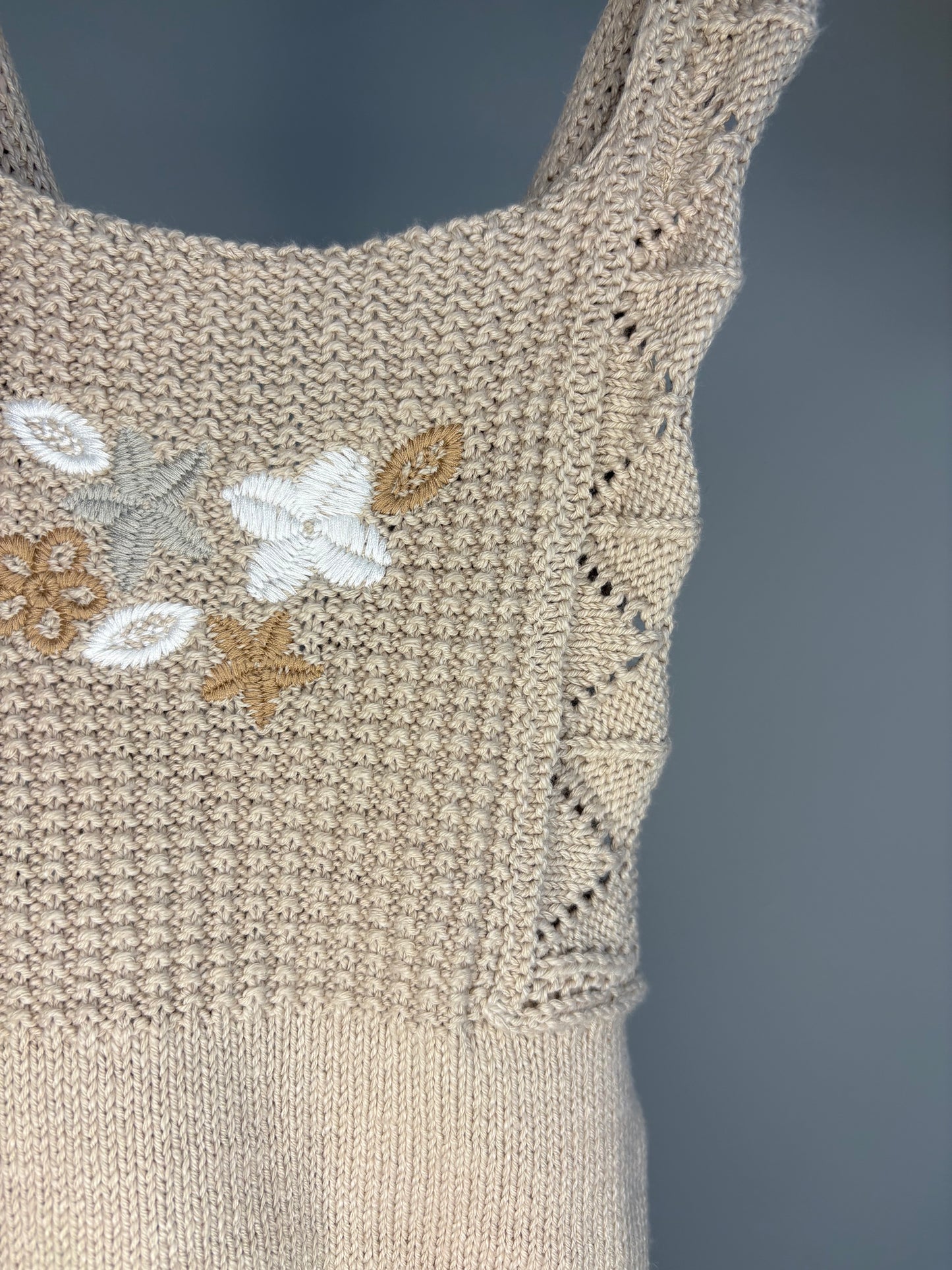 pre-loved :: 18M Beige Knit Romper (NWT)