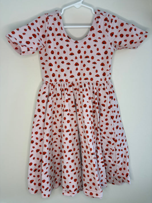 pre-loved :: 7Y Ladybug Dress (flaw)