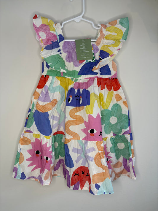 pre-loved :: 3T Summer Fun Printed Dress (NWT - fits big)