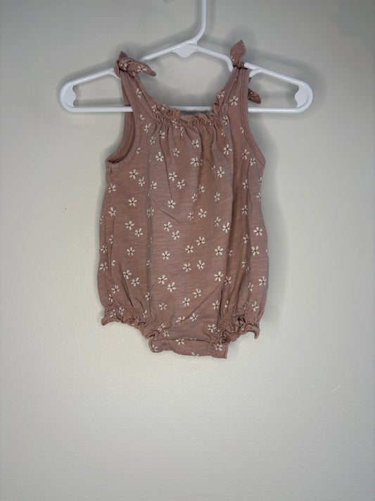 pre-loved :: 0-3M Pink Floral Bubble Romper