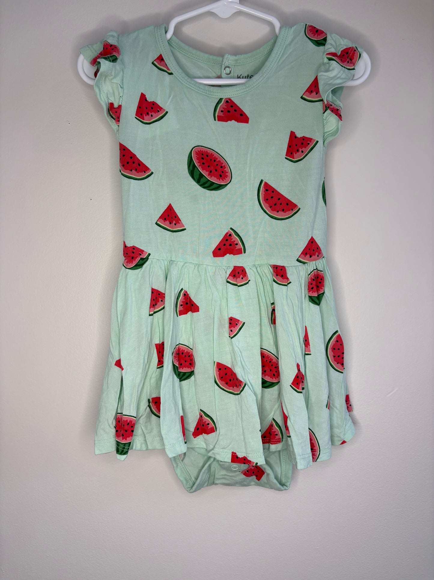 pre-loved :: 3T Watermelon Bodysuit Twirl Dress