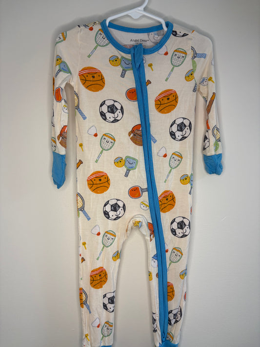 pre-loved :: 12-18M Sports Print Bamboo Sleeper