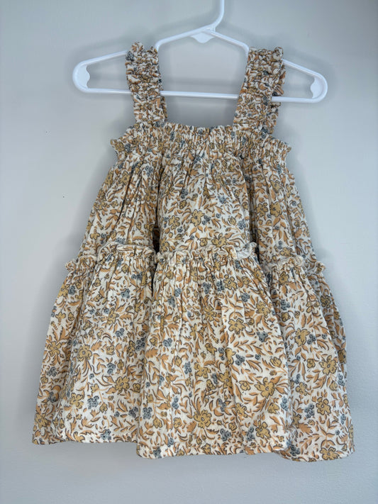pre-loved :: 18-24M Peach Floral Muslin Dress