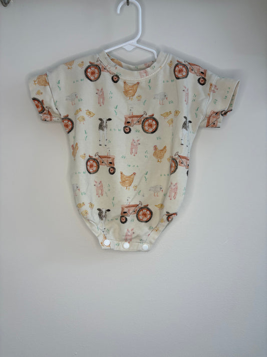 pre-loved :: 6-12M Farm Bubble Romper