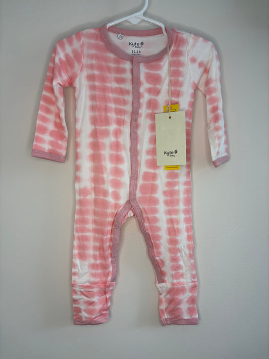 pre-loved :: 12-18M Pink Tie-Dye Button Sleeper (NWT)