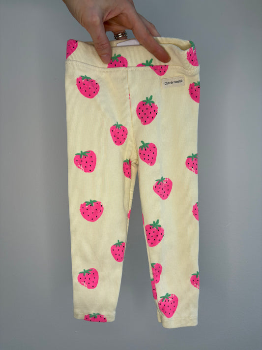 pre-loved :: 18M Strawberry Ribbed Leggings