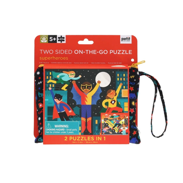 Two Sided On-The-Go Puzzle Superheroes