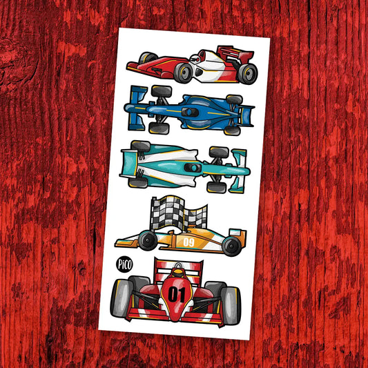 PiCO Tattoo Sheet - Car Racing