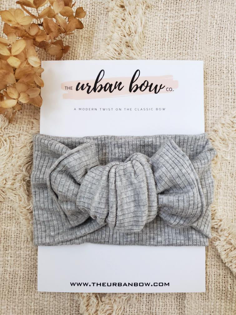 Urban Bow - Grey Ribbed