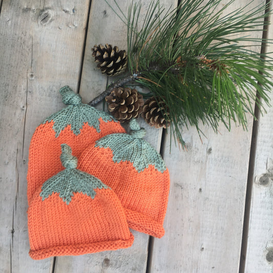 Knit Pumpkin Hat